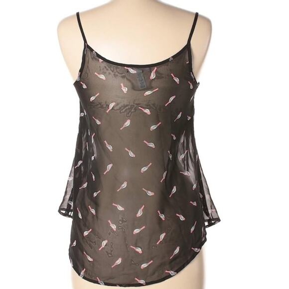 Ambiance Apparel small bird print sheer tank top - Picture 8 of 8
